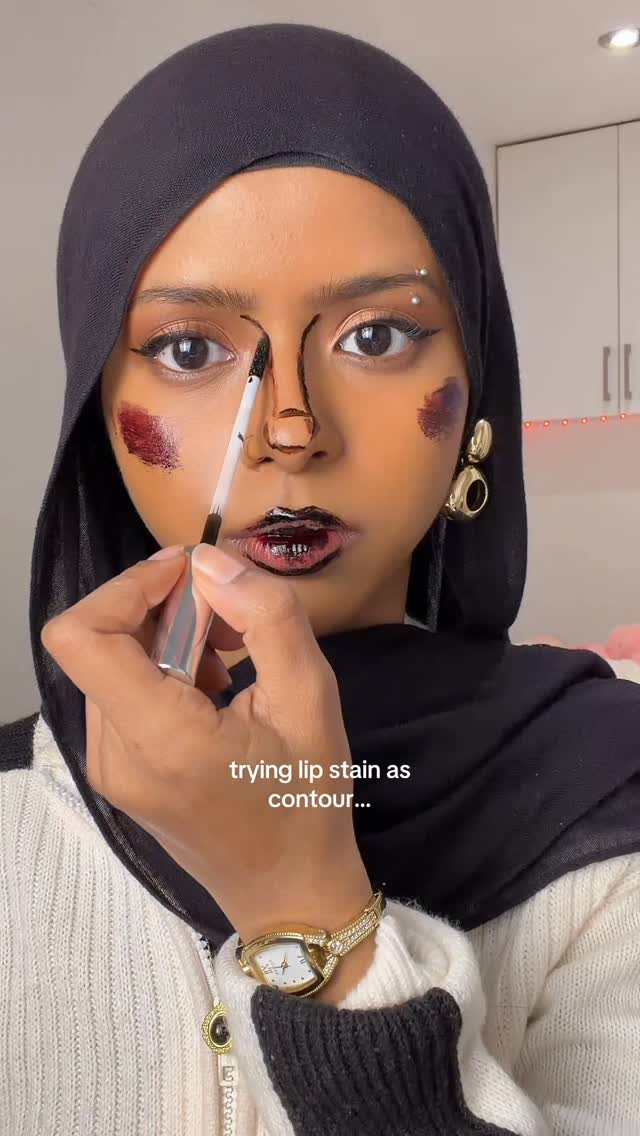 Instagram post by @mymunah.n for Sacheu. Caption reads: @sacheubeauty lip stain shade 3 and 4....