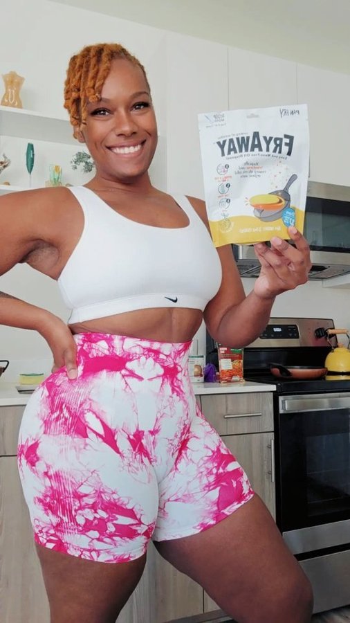 Instagram post by @angelgoffney for FryAway. Caption reads: [...] pot of grease on the stove GO & get....