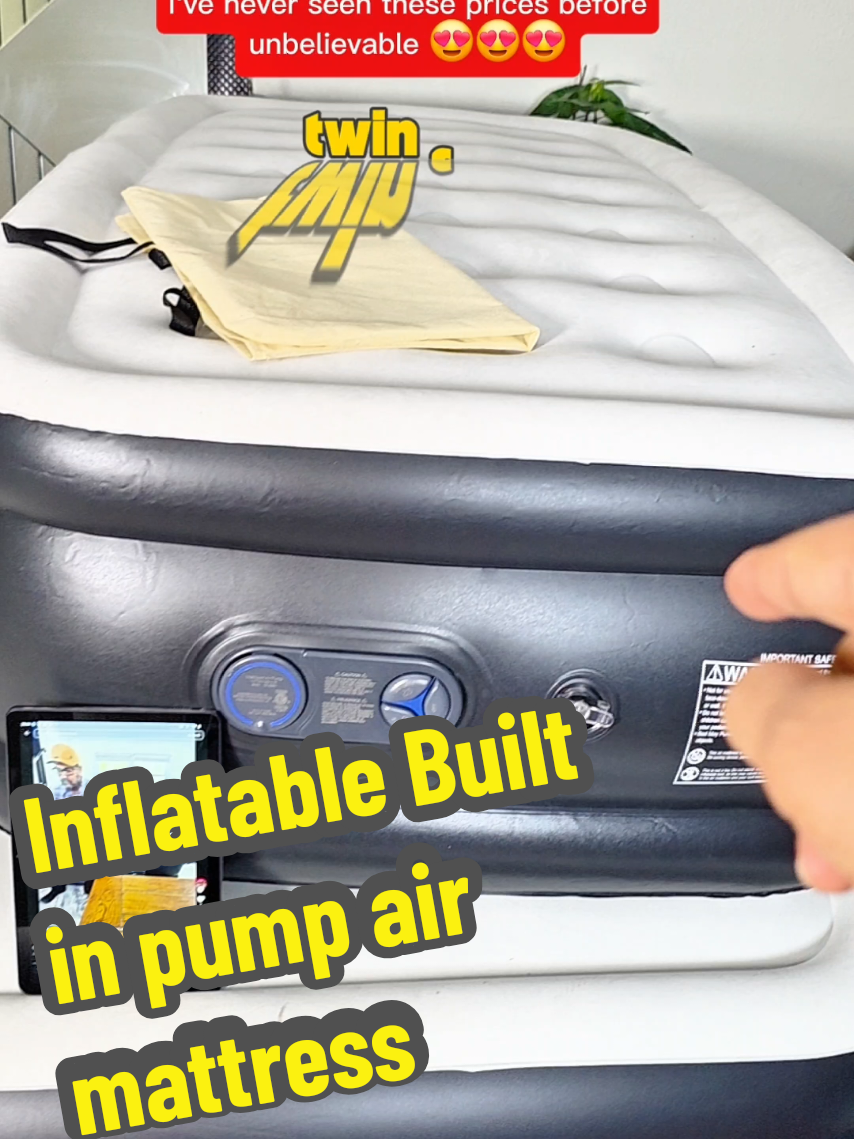TikTok post by @guidedlight2 for Sweetcrispy S. Caption reads: Inflatable Built in pump air mattress @Sweetcrispy....