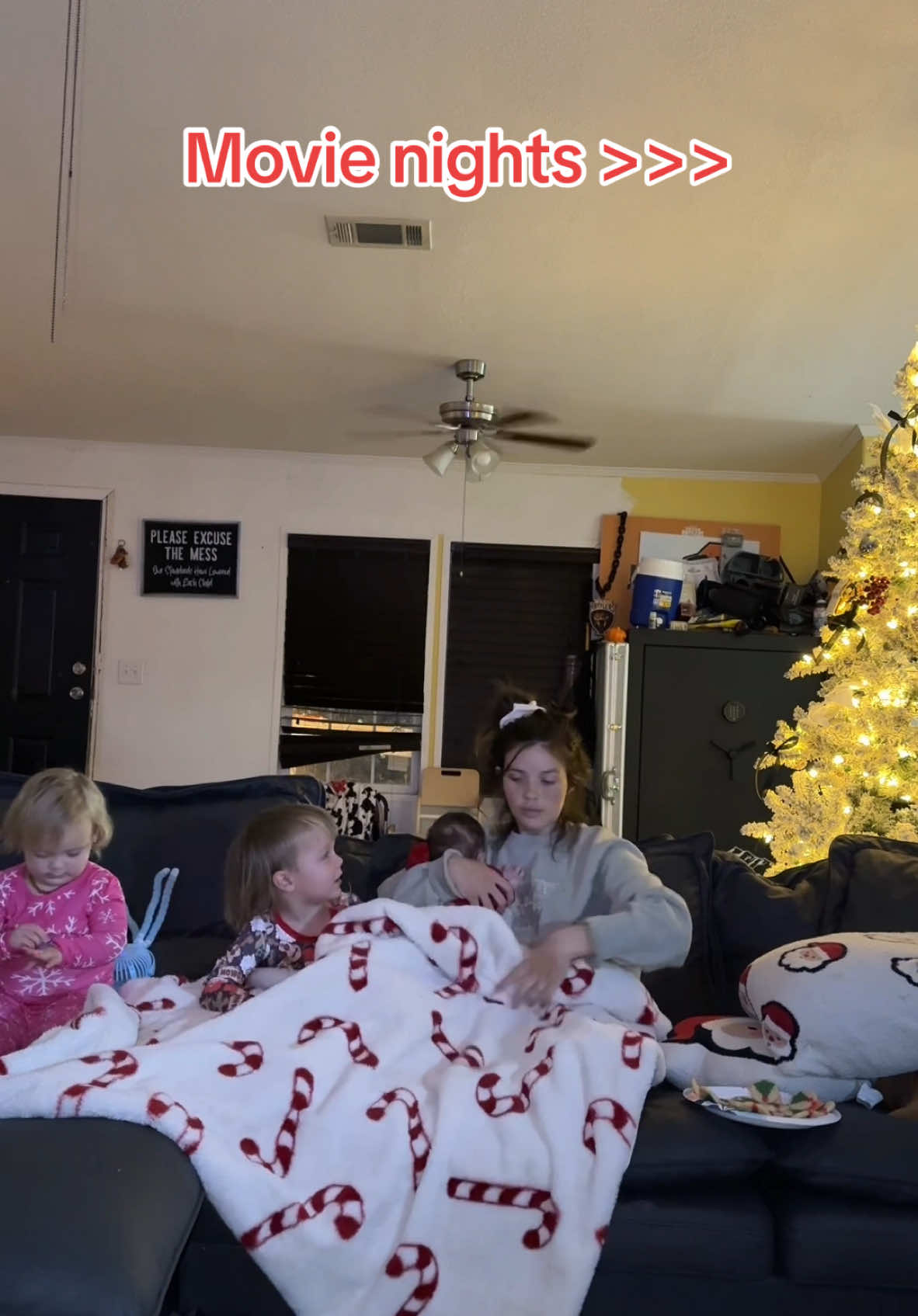 TikTok post by @savannahmarable for 25home. Caption reads: We got a new couch from @25Home Furniture a few....