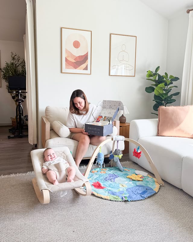 Instagram post by @simplyesrag for Melissa & Doug. Caption reads: #ad Mom life is basically finding the little....
