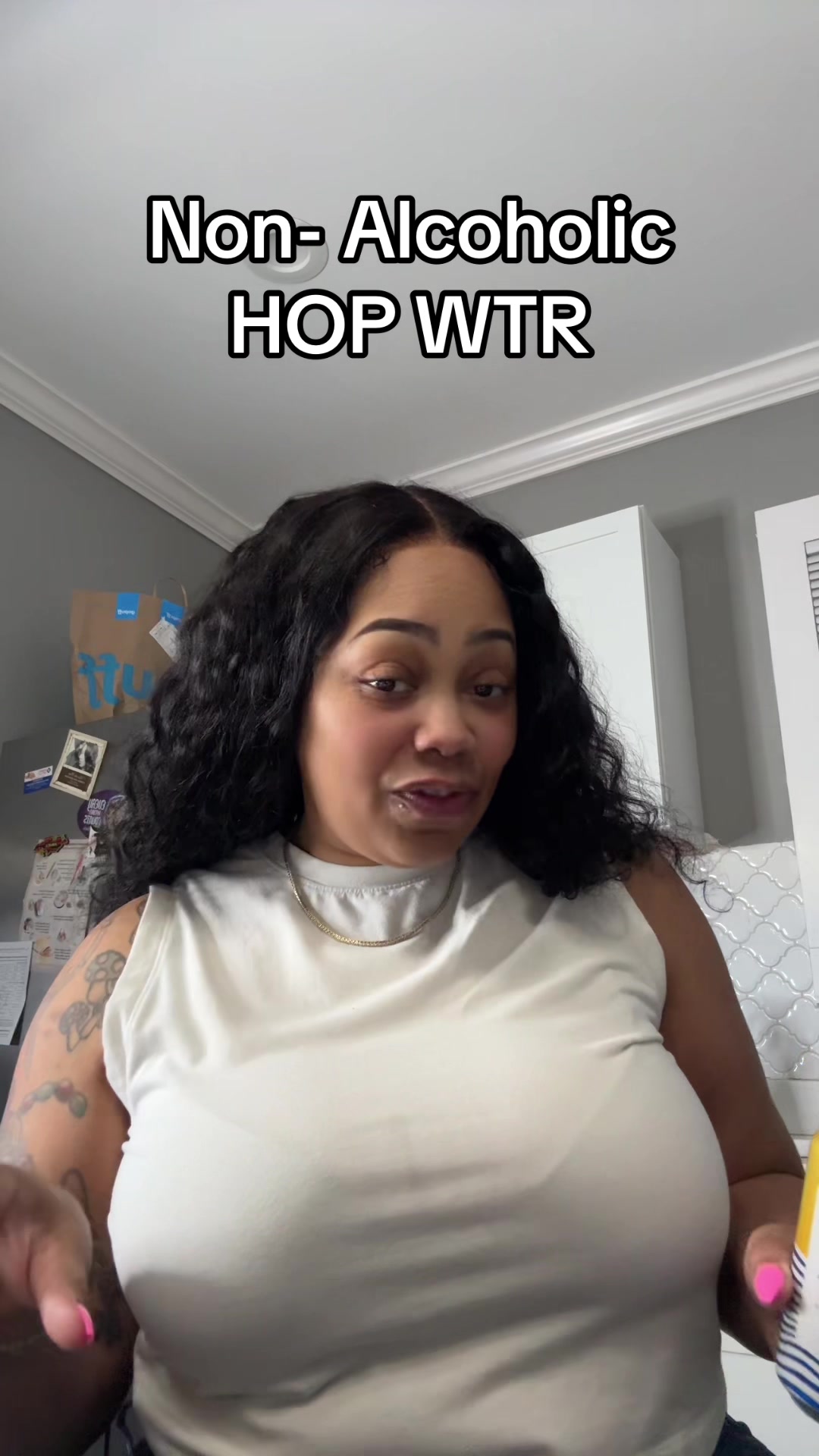TikTok post by @nurseannie__ for Hopwtr. Caption reads: Definitely been enjoying drinking @HOP WTR . These....