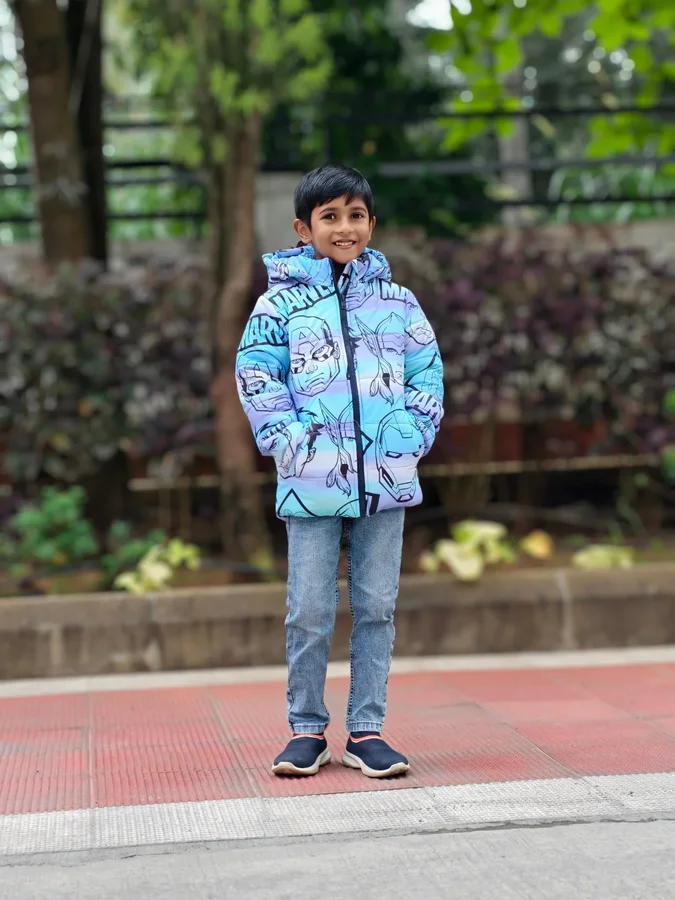 Instagram post by @positiveparentingwith_anjali for Pine Kids. Caption reads: [...] outfits from @firstcryindia 🦸‍♂️....