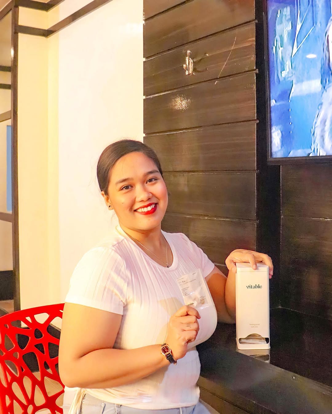Instagram post by @kaye_anshi for Vitable. Caption reads: We need vitamins to improve our health and well....