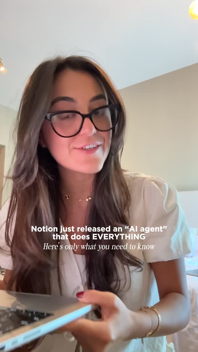 Instagram post by @itsangelicageorges for Notion. Caption reads: Notion is no longer scary - you can do almost....