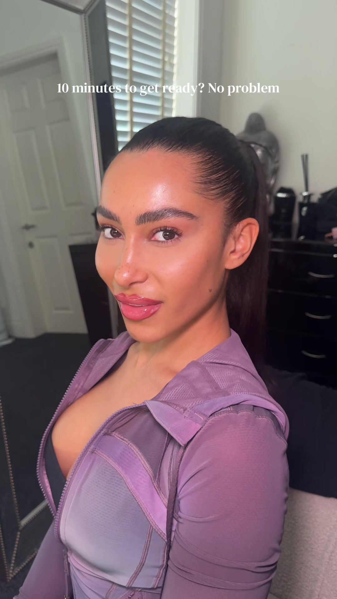 TikTok post by @98avj for HNB Cosmetics. Caption reads: [...] #makeupinspo #fyp @L'Oréal Paris UK @HNB....