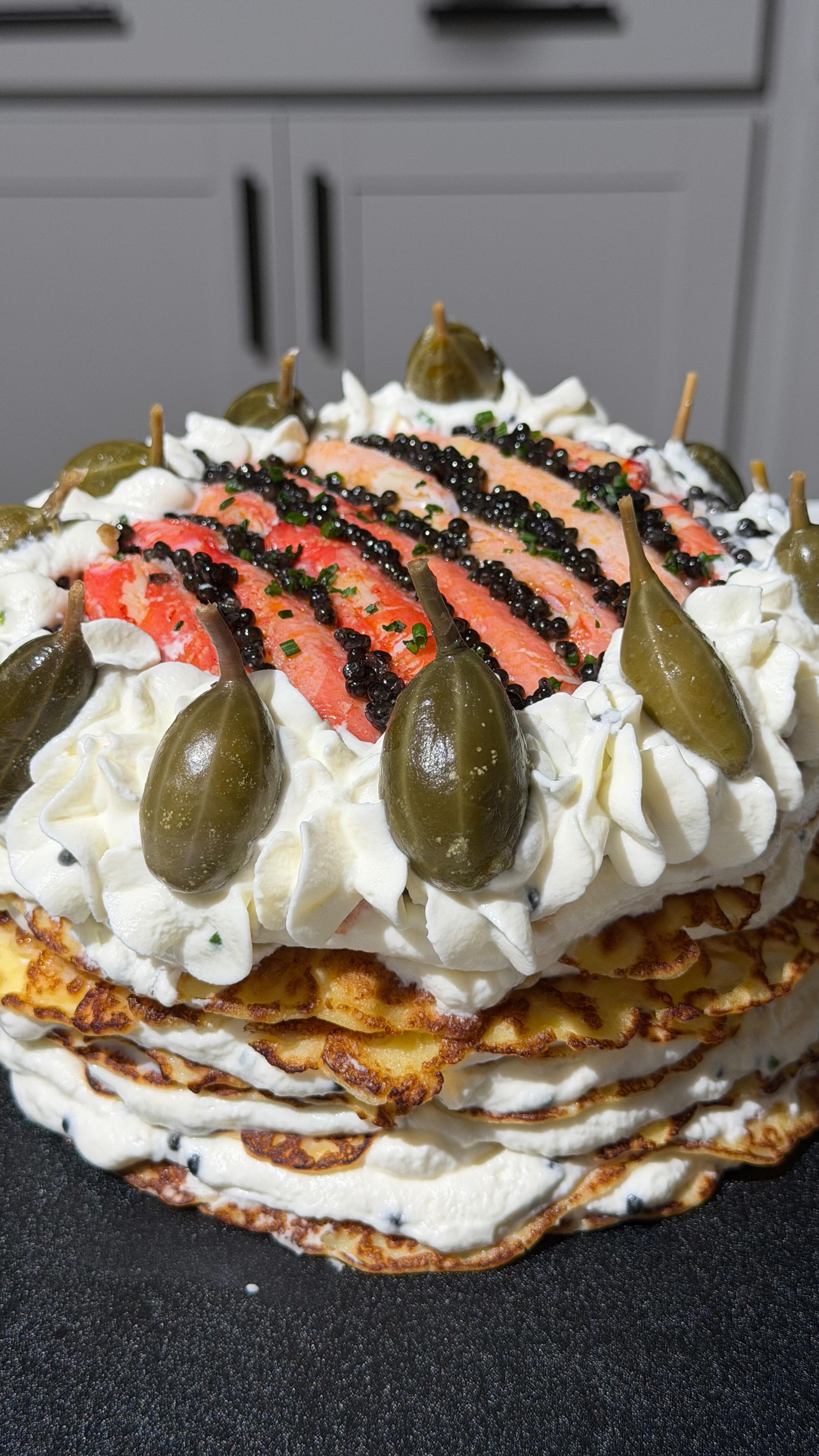 Instagram post by @sooziethefoodie for Vermont Creamery. Caption reads: [...] is a savory crepe cake filled with....