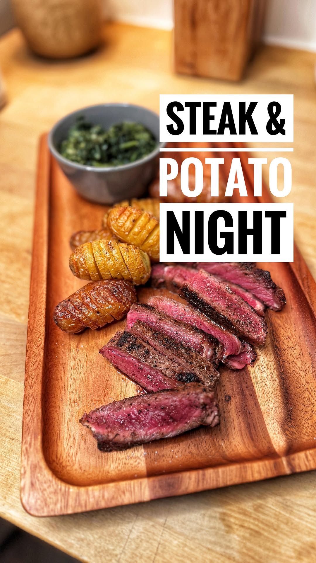 Instagram post by @joshhunt_griddlin for Dalstrong. Caption reads: Steak n Potato Night! 

These @tenderbison NY....