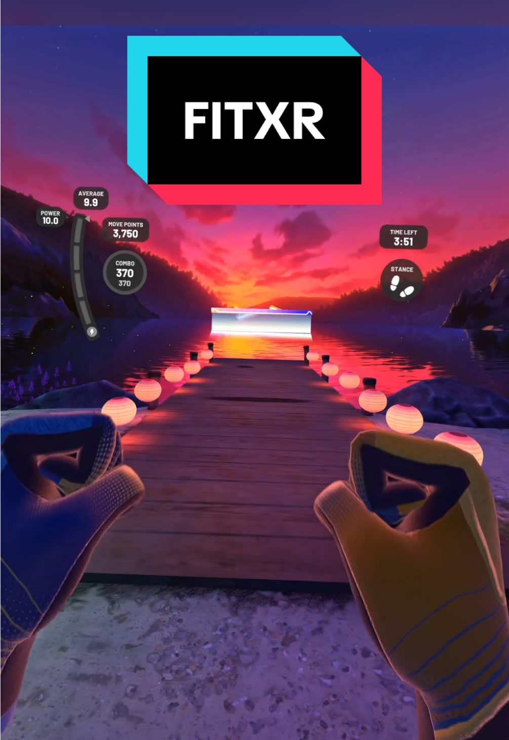 TikTok post by @lstoast for FitXR. Caption reads: Use code LSTOASTFREE1 for a FREE month of FitXR!....