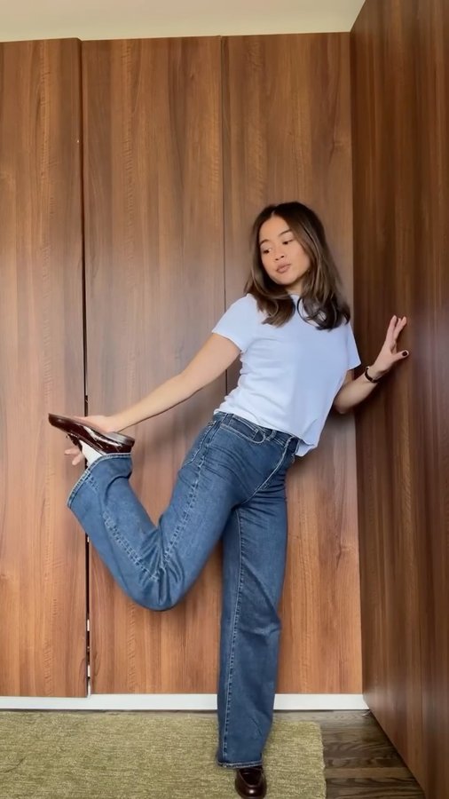 Instagram post by @rachspeed for Madewell. Caption reads: the collab is over on tiktok but the outfits....