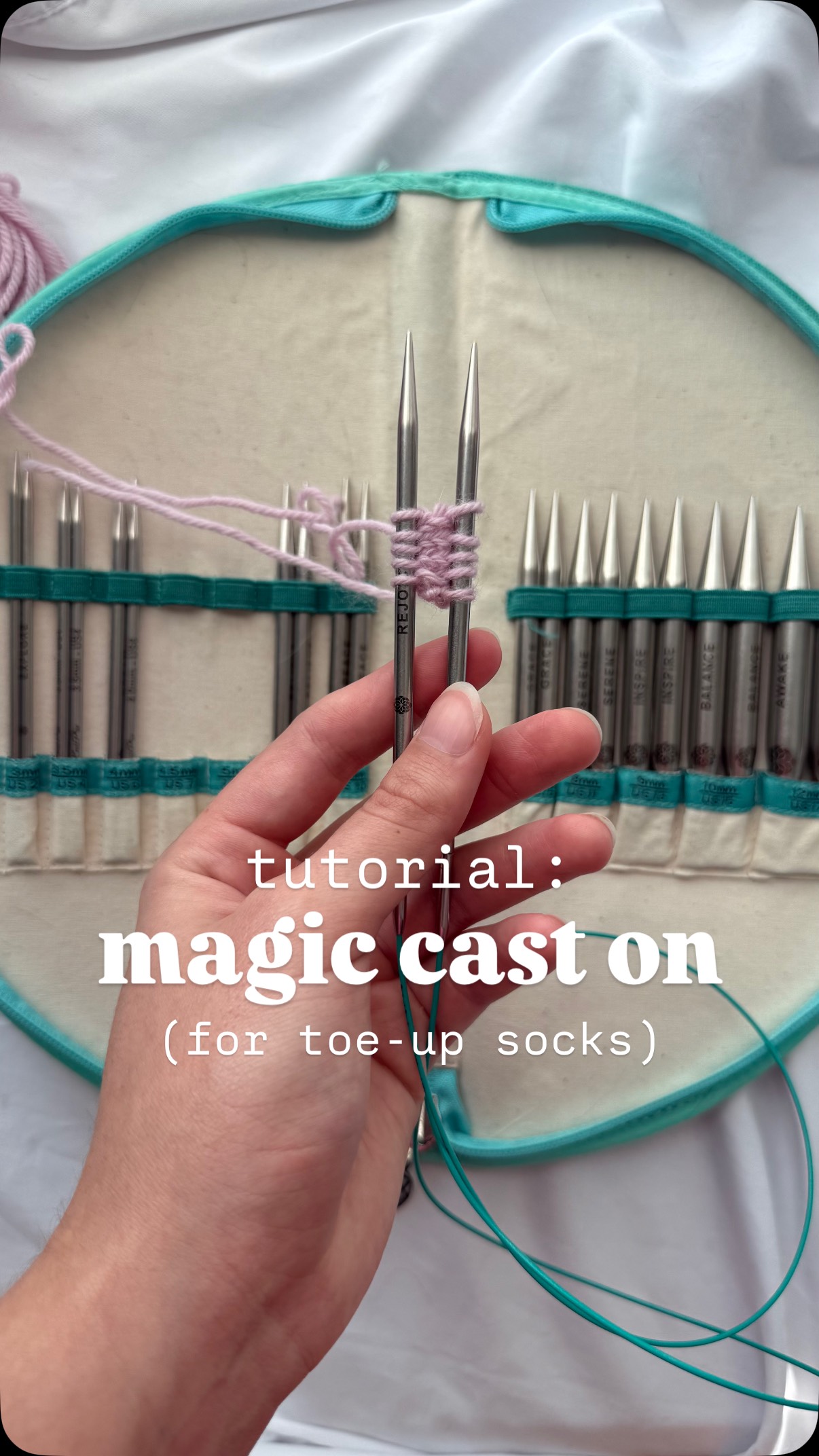 Instagram post by @lucky777loops for KnitPro. Caption reads: this is called “Judy’s Magic Cast-On” and it’s the....