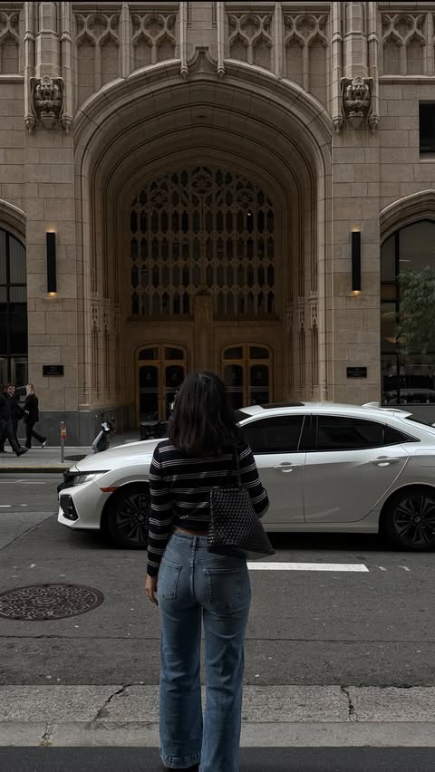 Instagram post by @tiffwang_ for Anthropologie. Caption reads: [...] and these flare jeans from @anthropologie....