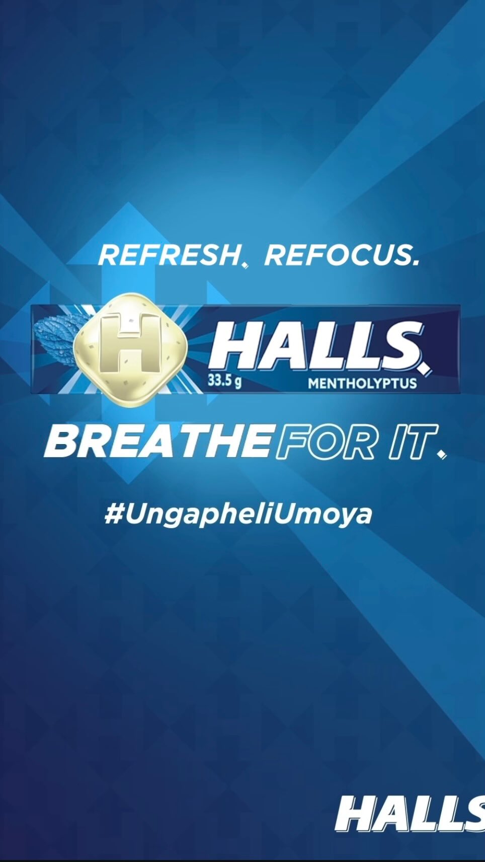 Instagram post by @mjepa12 for Halls. Caption reads: [...] the pressure and let the hustle speak....
