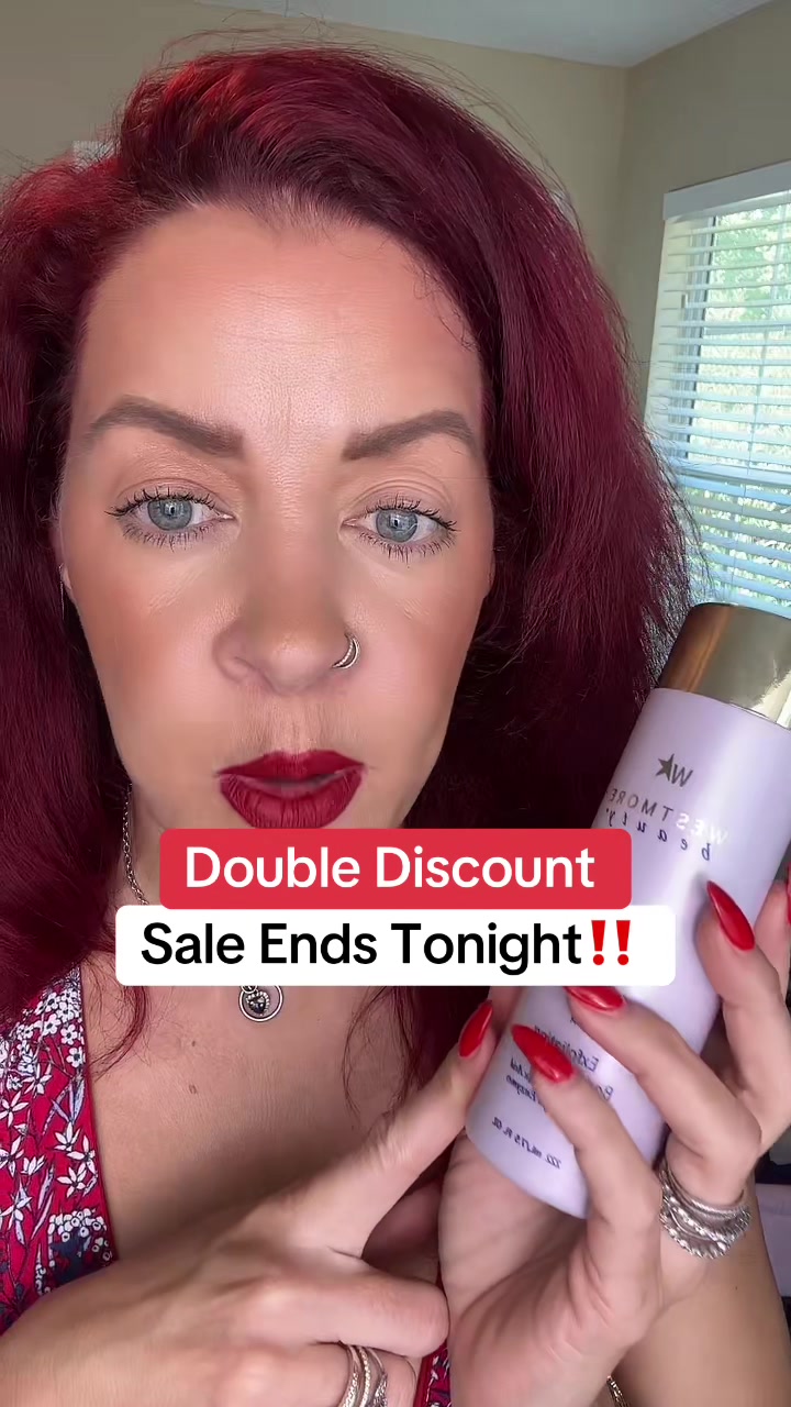 TikTok post by @the.travel.queen for Westmore Beauty. Caption reads: Westmore beauty all over prep 30+ Women [...].