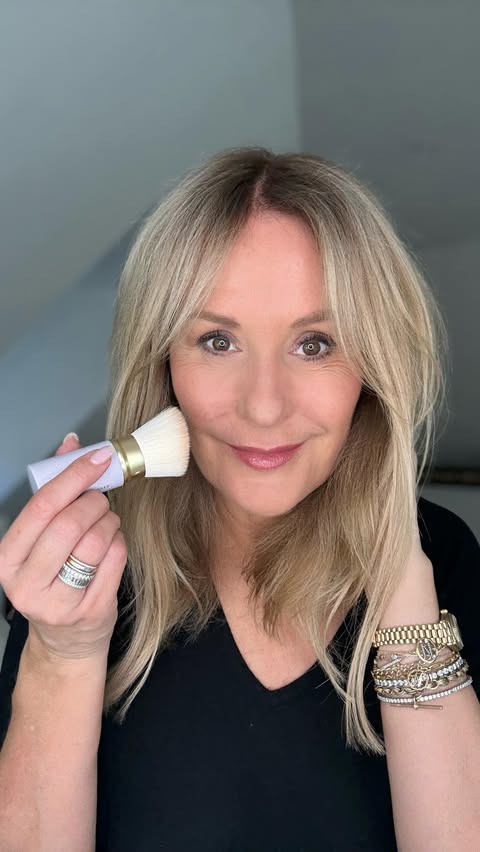 Instagram post by @nadinebaggott for – Laura Geller. Caption reads: AD GET READY WITH ME AND @lauragellerbeauty....