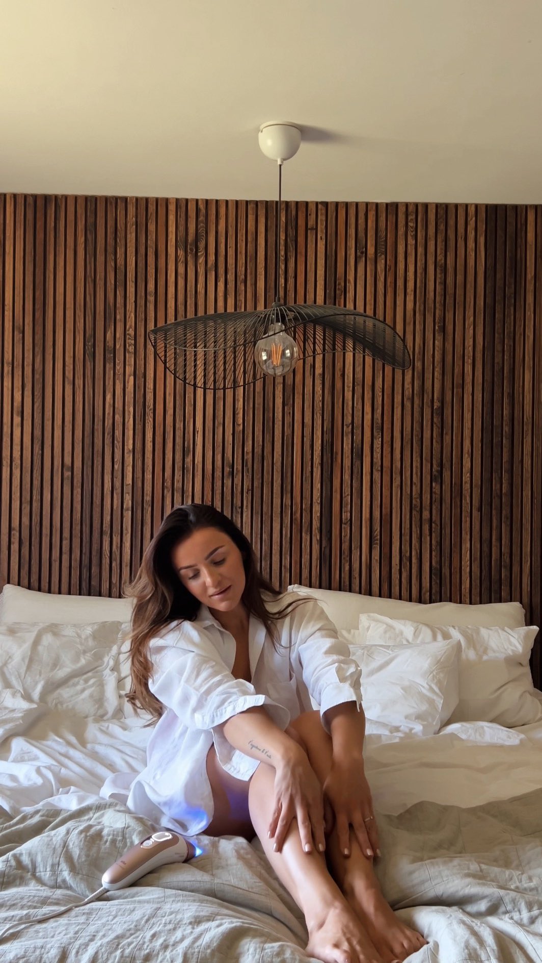 Instagram post by @mimihoglin for Braun. Caption reads: Reklam @braun_global Slät hud i ett år? JATACK!....