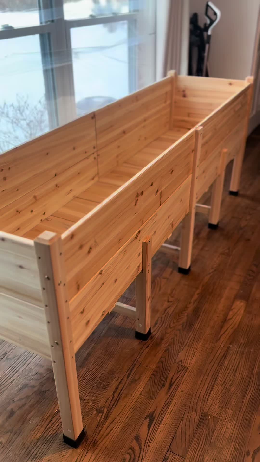 TikTok post by @mybougiefinds for Amerlife. Caption reads: [...] ready for spring! This garden bed from....