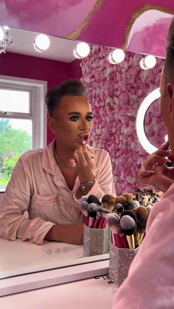TikTok post by @jakedonigan for Doll Beauty. Caption reads: [...] #fypシ゚viral🖤tiktok #grwm @Doll Beauty @HNB....