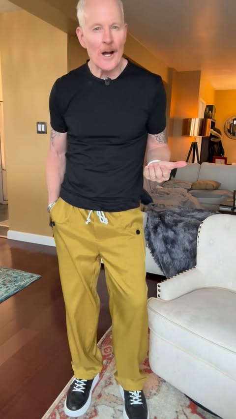 Instagram post by @dancingmichael_official for COOFANDY. Caption reads: [...] this year? These slick slacks from....