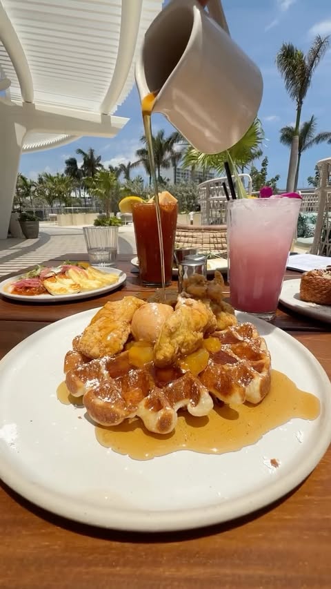Instagram post by @thebrowardscene for Omni Hotels & Resorts. Caption reads: A new Brunch Spot in Fort Lauderdale ✨ Reef 76....