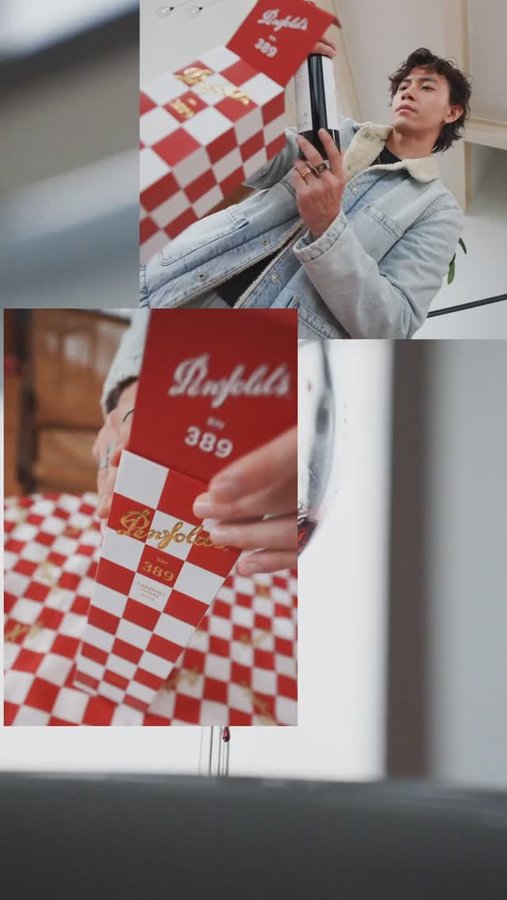 Instagram post by @kidinn___ for Penfolds Wines. Caption reads: Starting my Year of the Snake with good wine and....