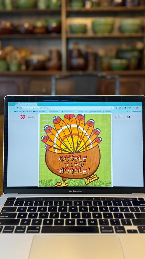 Instagram post by @theblendednest for American Greetings. Caption reads: [...] will be receiving a personalized....