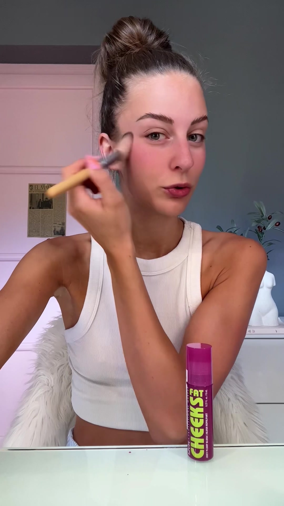 TikTok post by @maeebrun for NYX COSMETICS FRANCE. Caption reads: Encore des folies avec @NYX COSMETICS FRANCE ☀️....