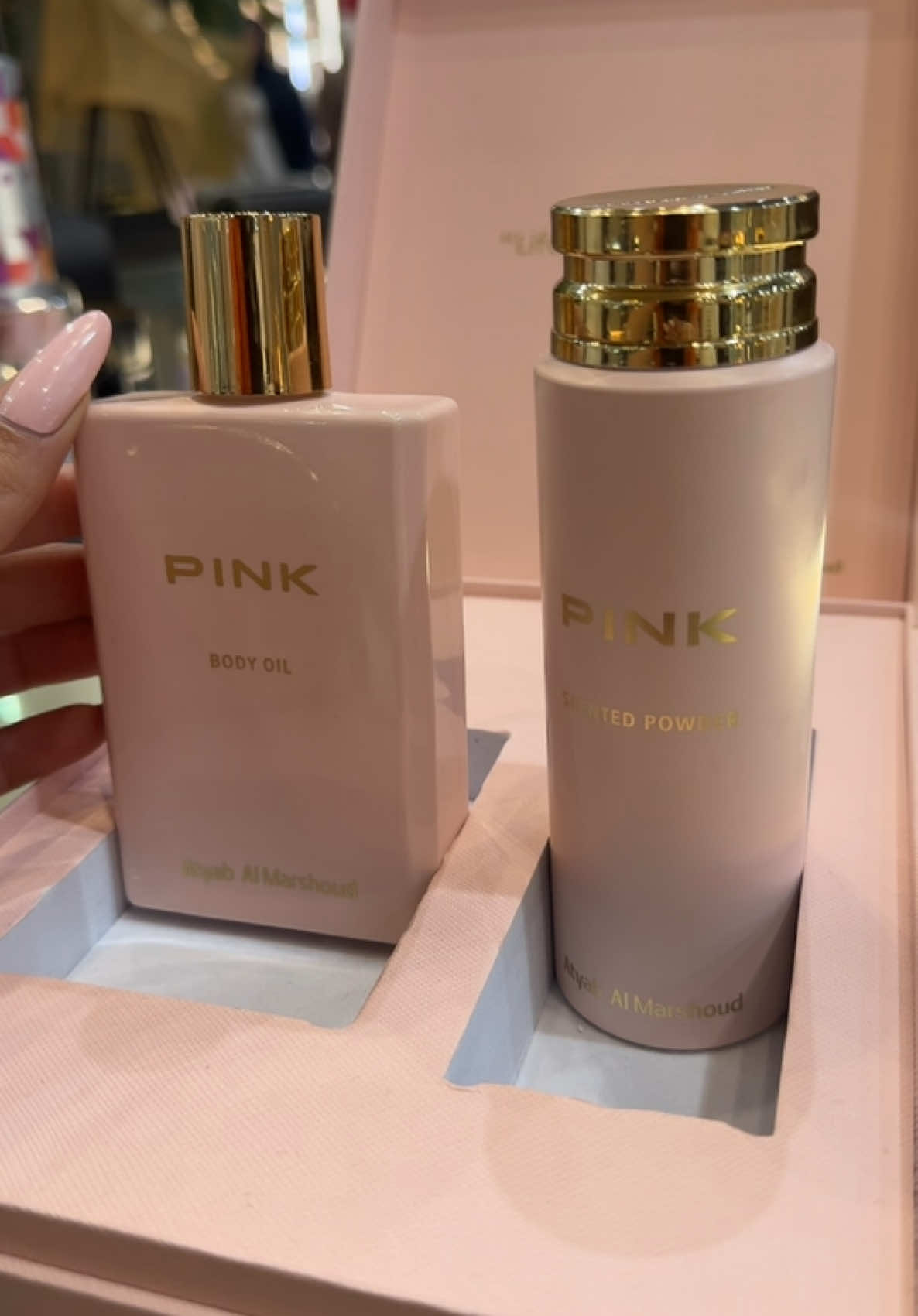 TikTok post by @stylewithattitude_ for Atyab Al Marshoud. Caption reads: [...] powder💗 @Atyab Almarshoud  #anaf....