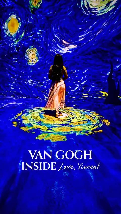 Instagram post by @mizprissy for Fever. Caption reads: Van Gogh Inside 2026: Love, Vincent - An immersive....