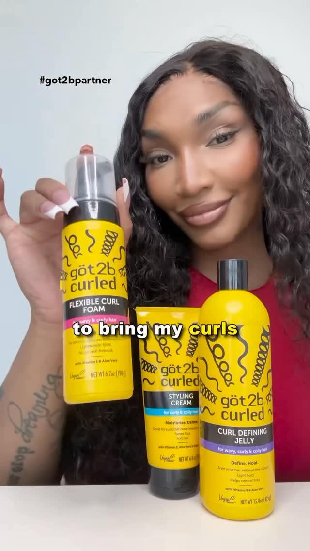 Instagram post by @tokyostylez for got2b. Caption reads: #got2bpartner göt2b Curled keeps my curls strong,....