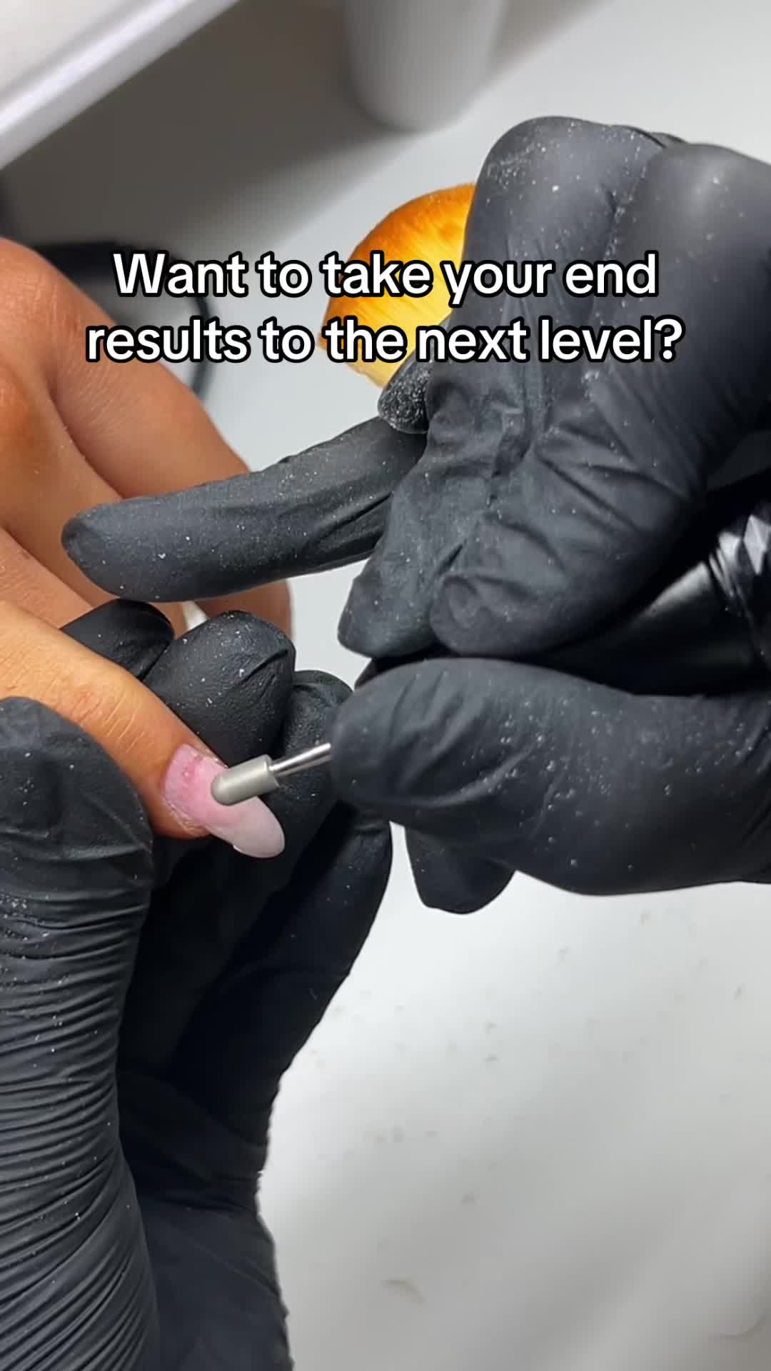 TikTok post by @beautybylh for Katie Barnes Tool Range. Caption reads: [...] #cuticleprep #nailtechnician @Katie Barnes....