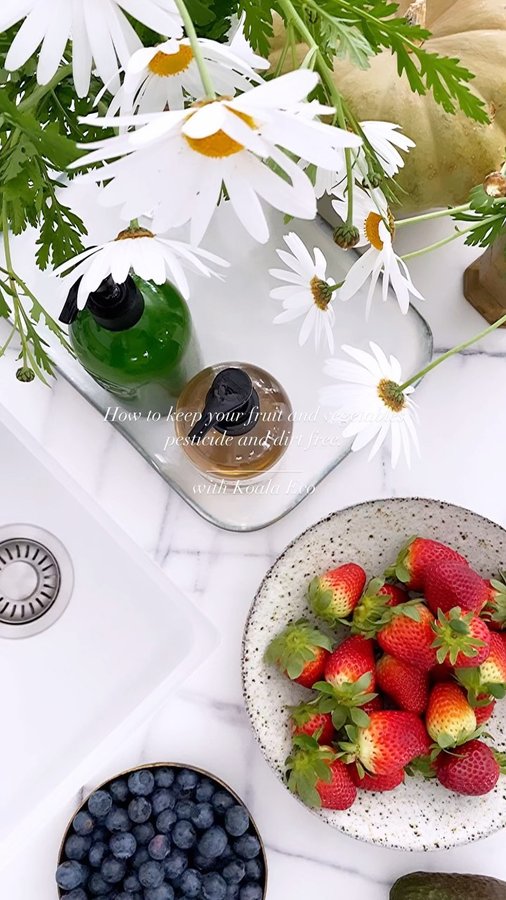 Instagram post by @thecordonykitchen for Koala Eco. Caption reads: [...] bath for 10 minutes with 3 drops of....