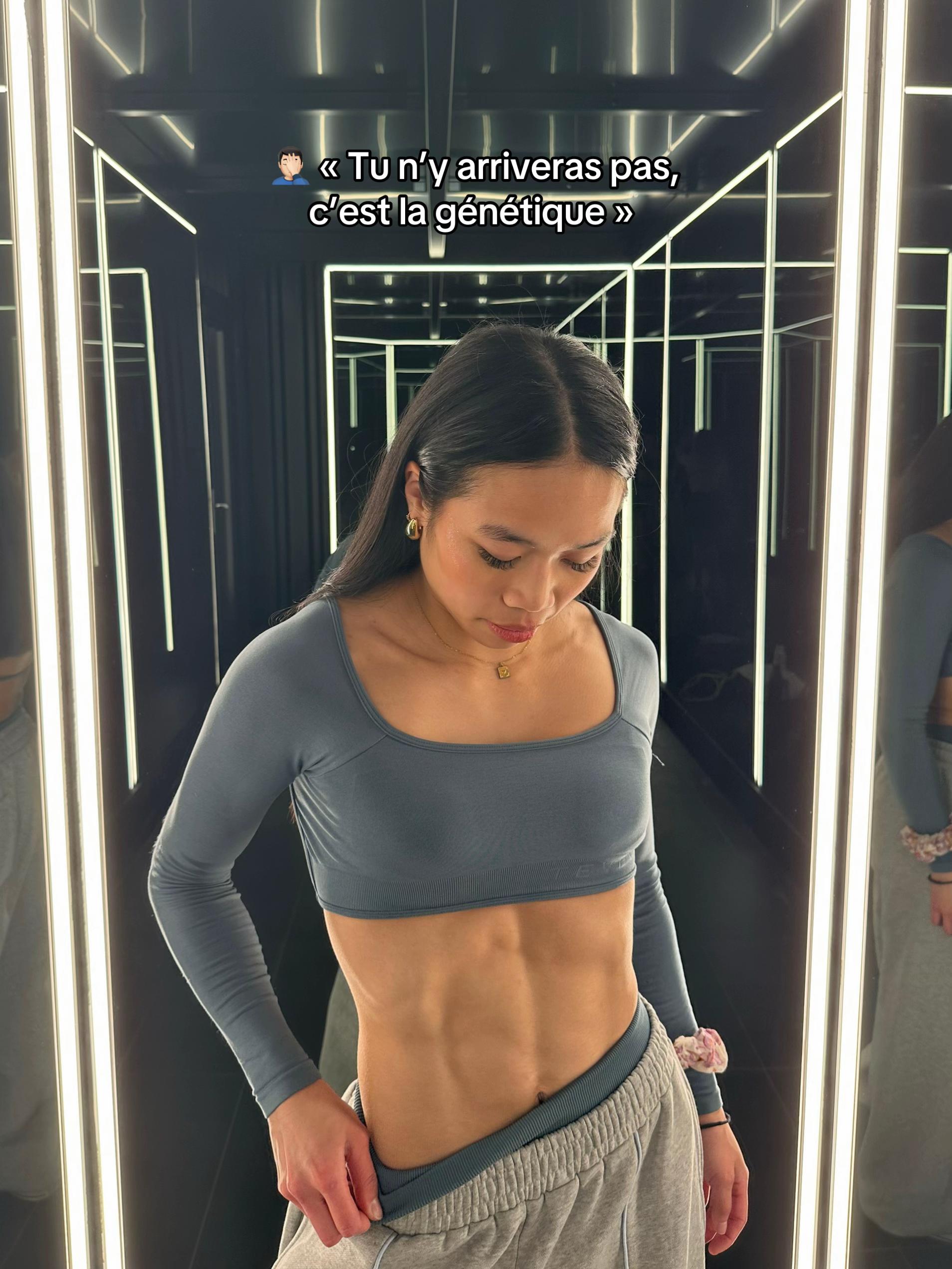 TikTok post by @fitby_emy for Teveo. Caption reads: [...] méritait son tik tok 🥹 Ootd : @TEVEO (-10%....