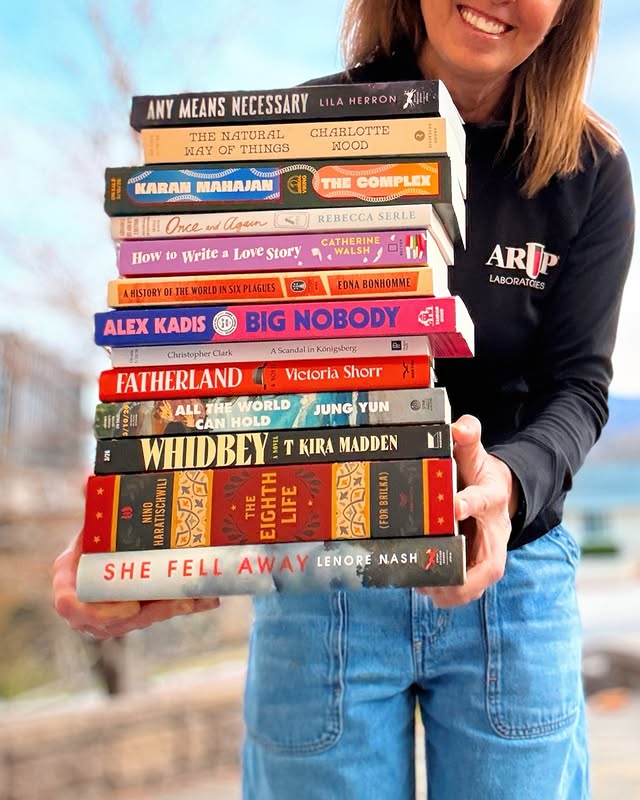 Instagram post by @suethebookie for Mariner Books. Caption reads: This is a #pubday filled with really great....