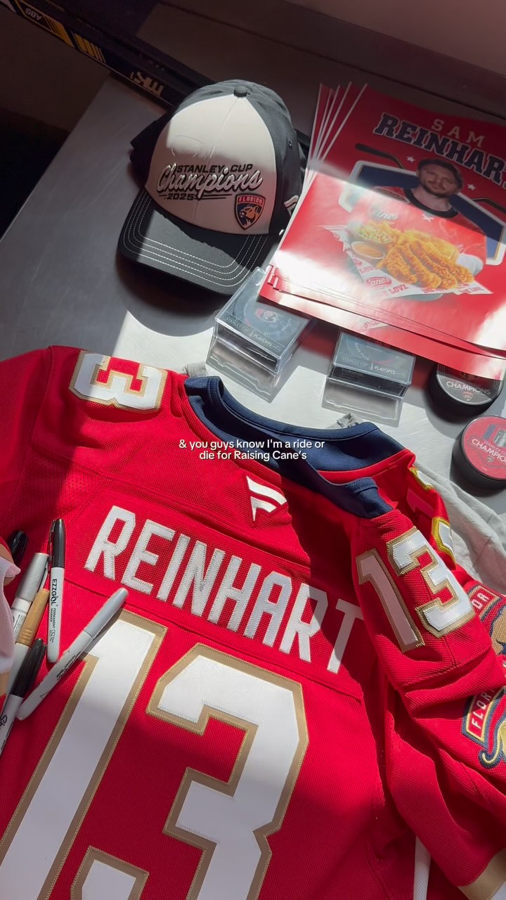 Instagram post by @shea.jones for Raising Cane's. Caption reads: there’s no better way to celebrate the big win,....