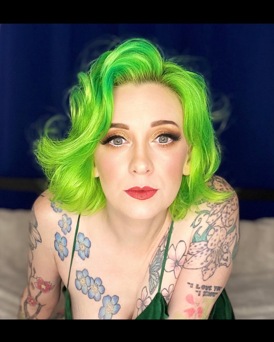 Instagram post by @onlygettingbrighter for Ciaté London. Caption reads: 💋
Foundation - @kvdbeauty Good Apple Liquid shade....