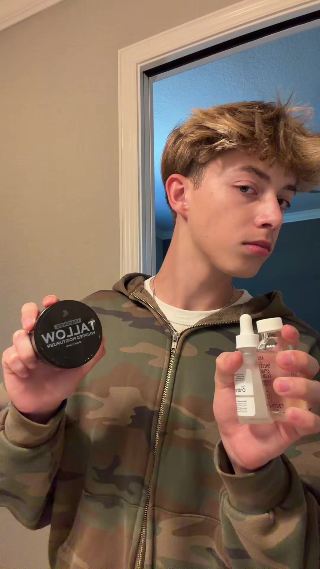 TikTok post by @ethans.secretspam for Based BodyWorks. Caption reads: KEEPING MY SKIN CLEAR WITH BASED BODYWORKS! @BASED....