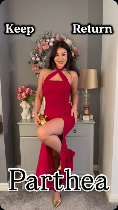 Instagram post by @styledby.karin for Partheafashion. Caption reads: Second time trying on @partheafashion and… WOW....