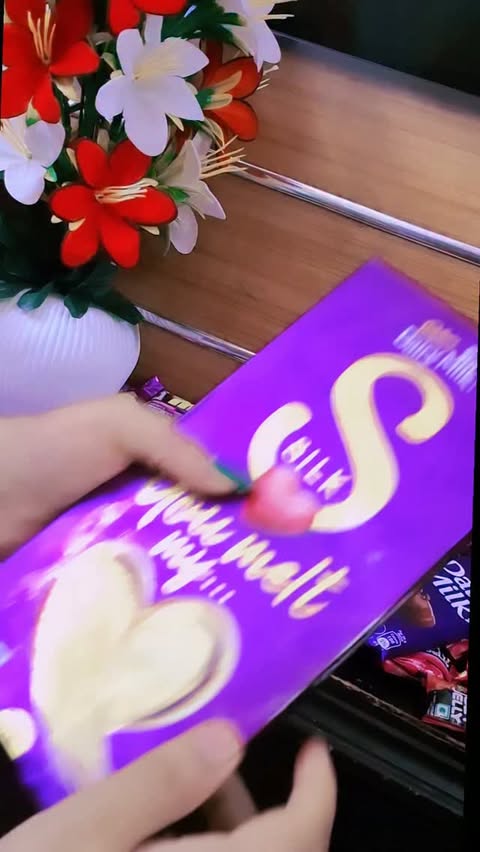 Instagram post by @food_with_purnima for Cadbury Dairy Milk Silk. Caption reads: [...] #foryoupage #dairymilk....