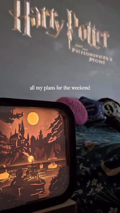 Instagram post by @wickedweasley for Enjoy The Wood. Caption reads: [...] magical 3D wooden night light by....