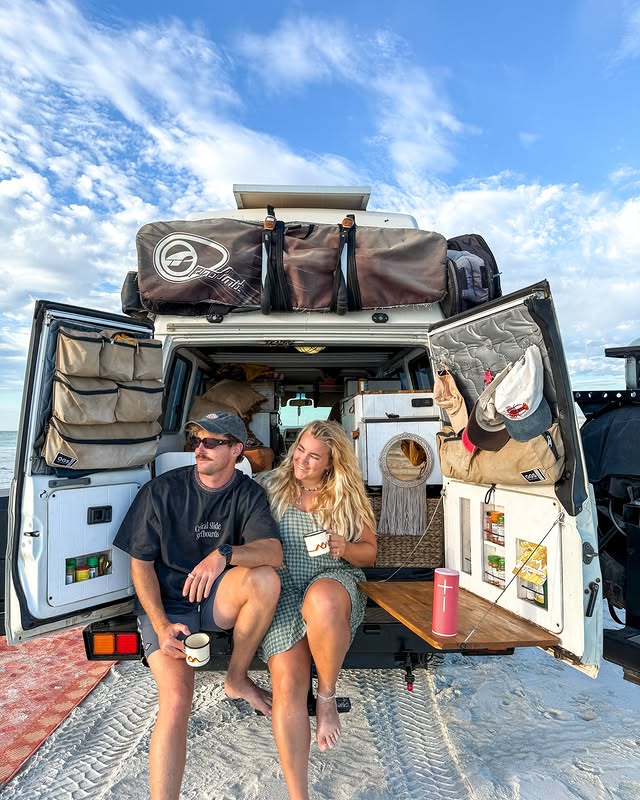 Instagram post by @ab.and.al for Ultimate Ears. Caption reads: [...] everywhere with us 🔉🌊🏄‍♀️🏕️....