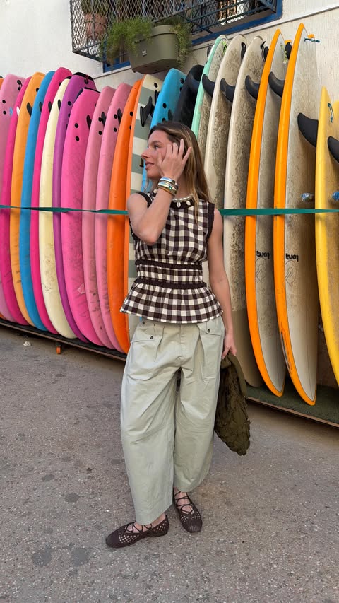 Instagram post by @cleocameleo for Free People. Caption reads: [...] : 

swimwear @brightswimwear 
pants....