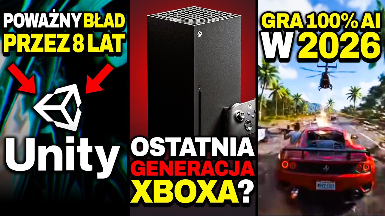YouTube post by @LootBoxy for Instant Gaming. Caption reads: THE END OF XBOX? No New Console? — 100% AI Game....