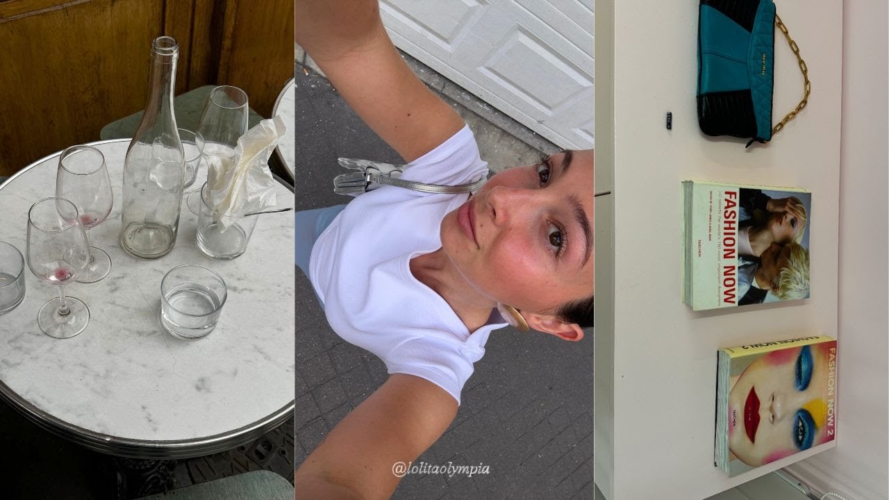 YouTube post by @LolitaOlympia for Thread Wallets. Caption reads: Paris Life Lately 🥐 Work in the City, Slow Days &....