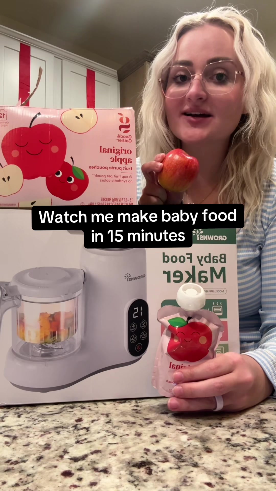 TikTok post by @jill200016 for GROWNSY. Caption reads: [...] Use code: MAMAJILL58 for 45% off! 🍎....