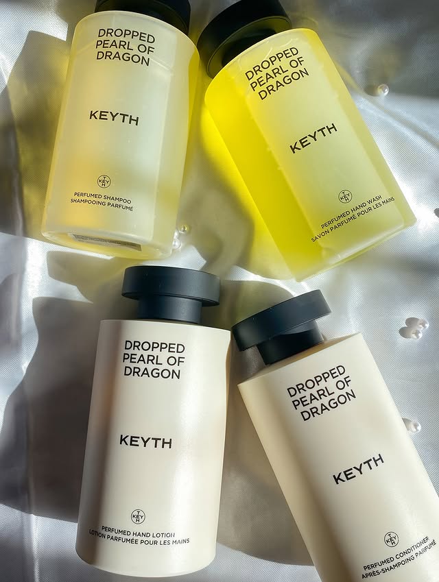 Instagram post by @skincarewithtai for KEYTH. Caption reads: KEYTH Dropped Pearl Of Dragon Collection 🐉🫧....