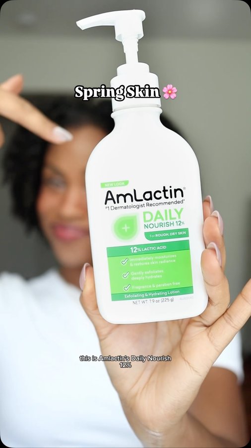 Instagram post by @breezyspuffs for AmLactin. Caption reads: [...] finally catching up 🌸
I’ve been using....