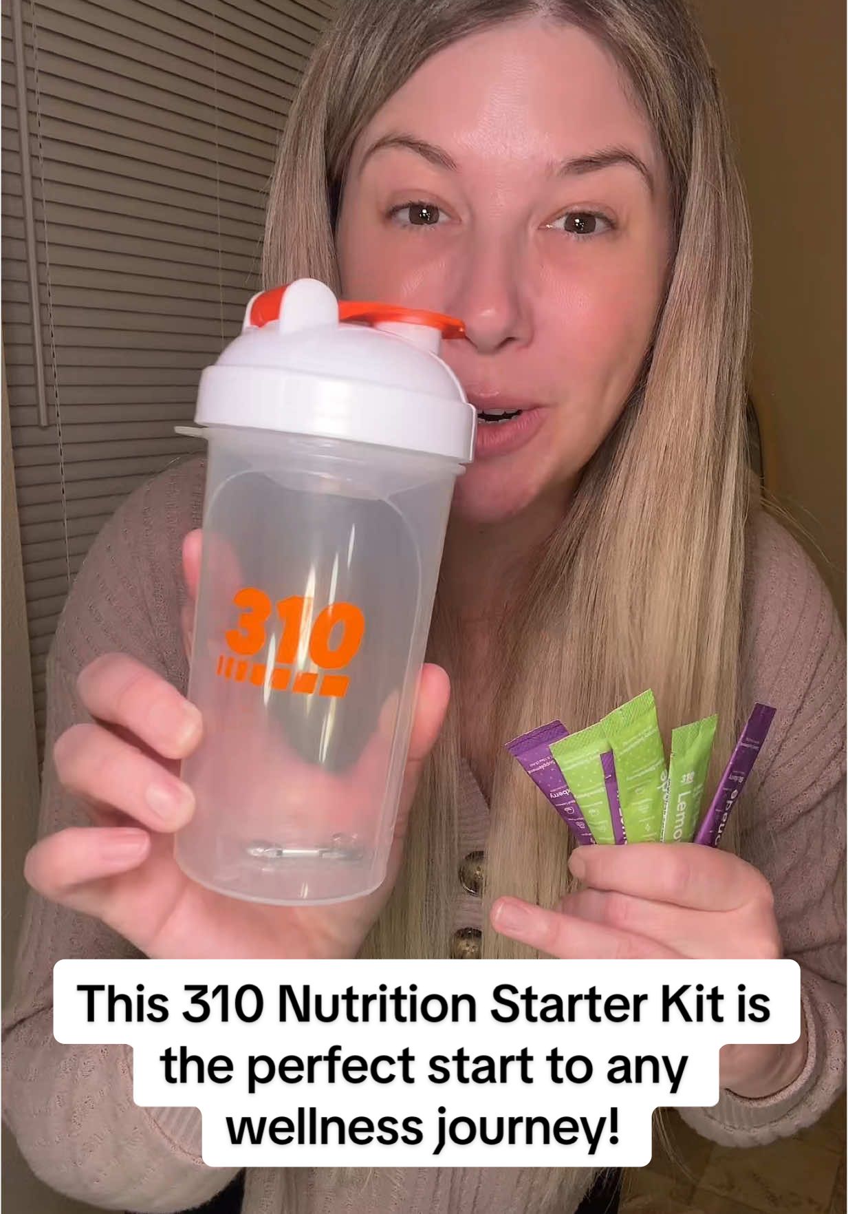TikTok post by @jkels177 for 310 Nutrition. Caption reads: I’ve been using @310 Nutrition products on and off....