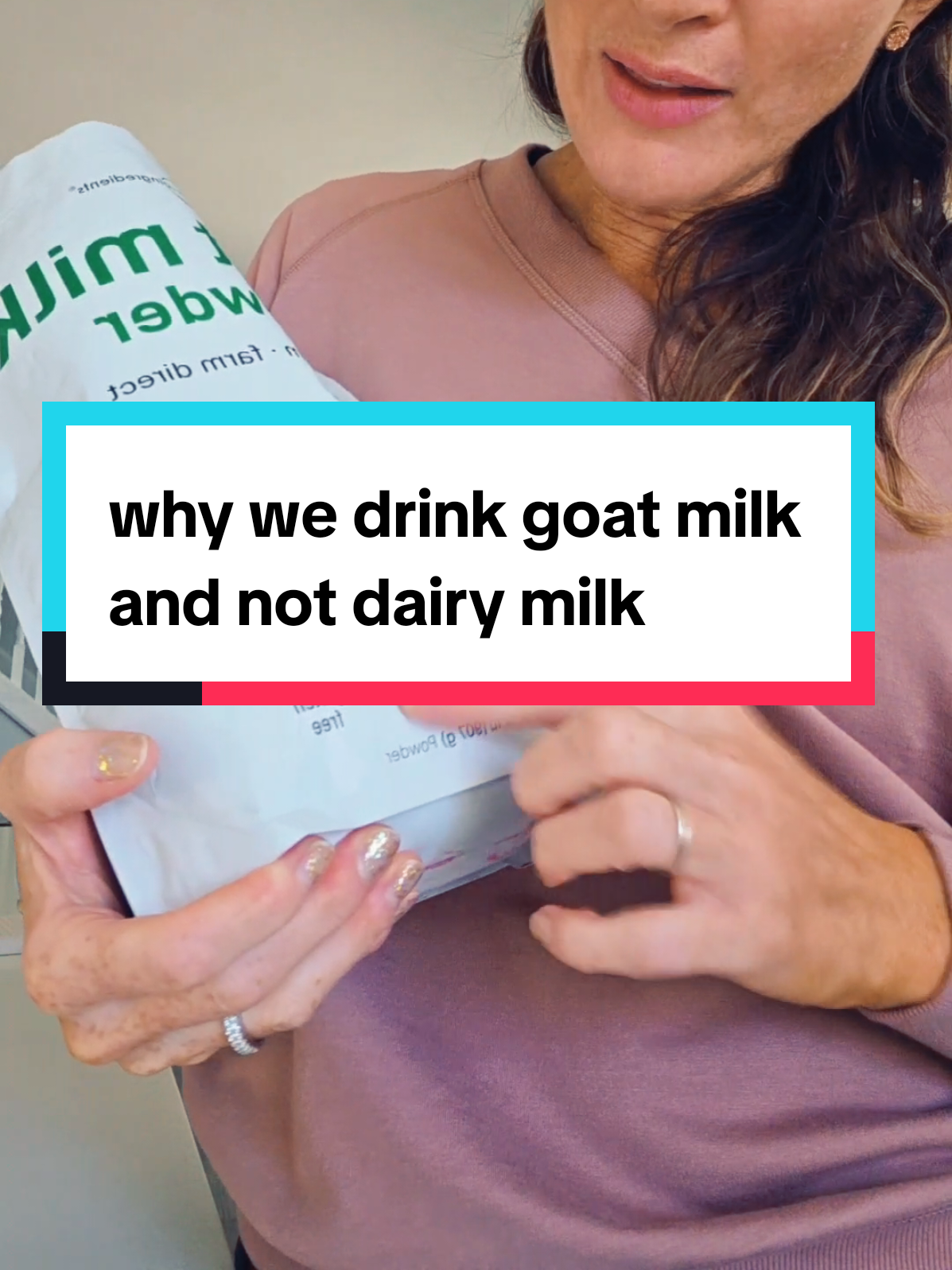 TikTok post by @larloo22 for Micro Ingredients. Caption reads: Micro ingredients Goat milk #goatmilk [...].