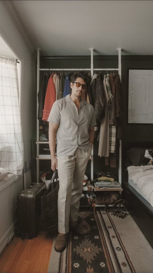 Instagram post by @bycarlosroberto for BYLT Basics. Caption reads: [...] for tucking in all day! Next, a sleek....